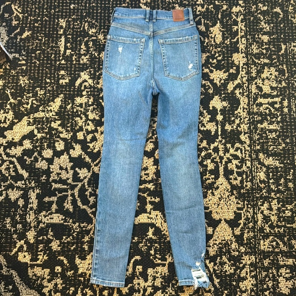 Free People We The Free Phoenix Distressed High-Rise Skinny Jeans 27 6 - Picture 2 of 10